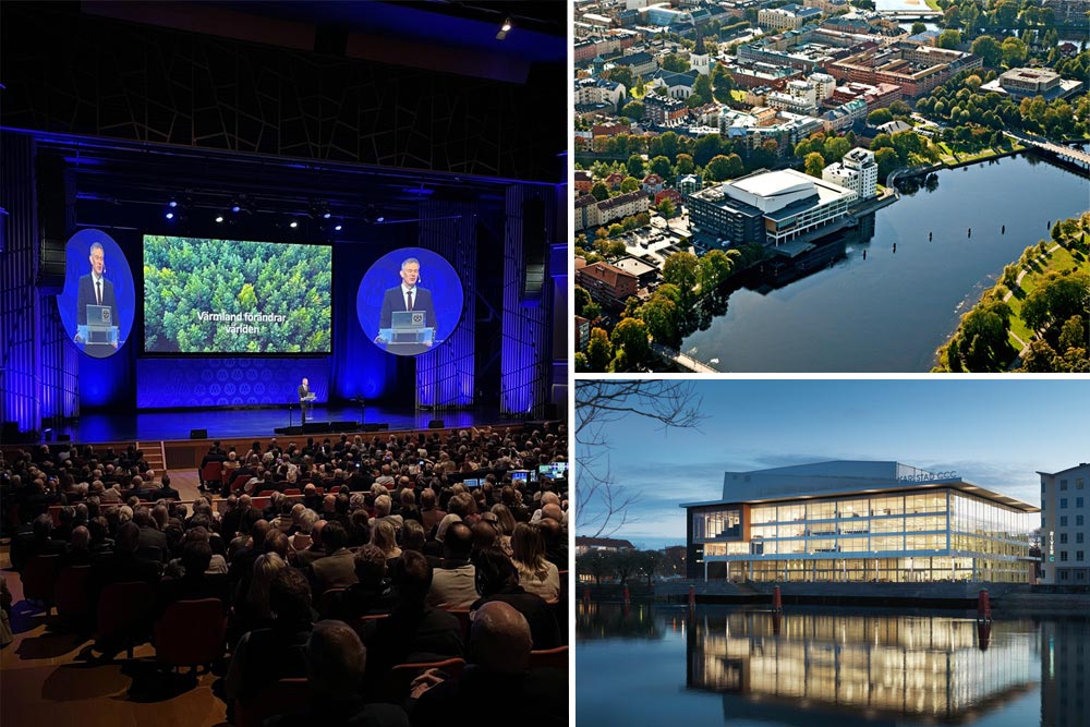 Kollage av bilder från morderaternas Sverige Möte 2025